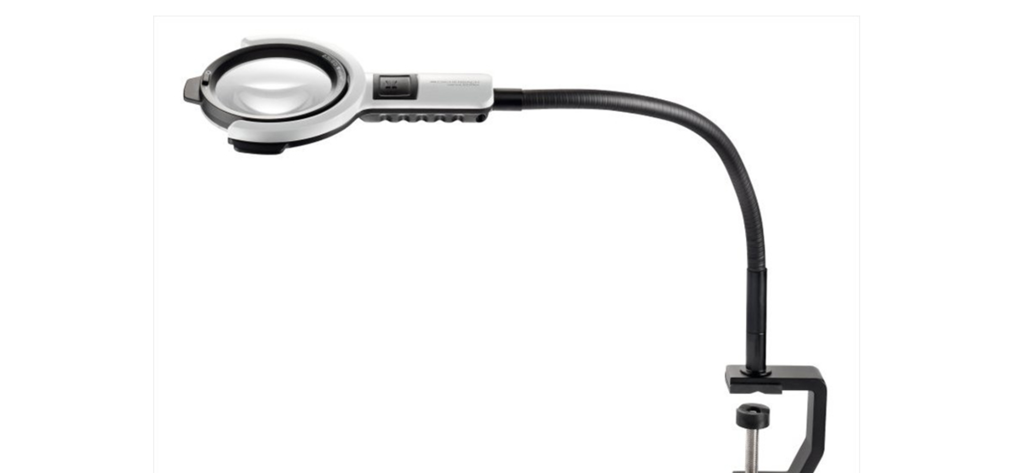 Image of a flex-arm desktop lamp magnifier in Low Vision Supplies lighting collection