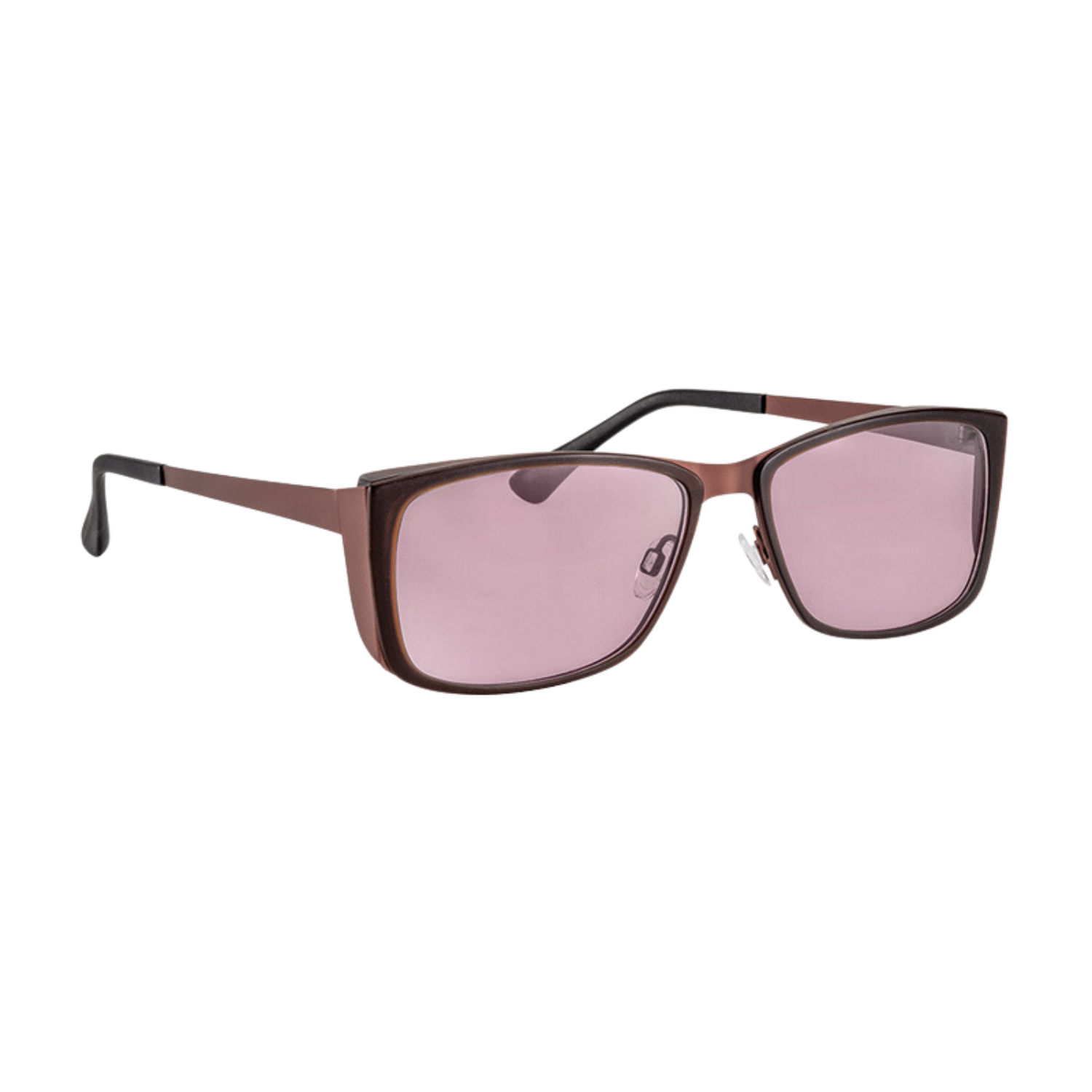 Image of the Acunis FL-41 Light Sensitivity Glasses with Brown Stainless Steel Frames and 25% light absorption.