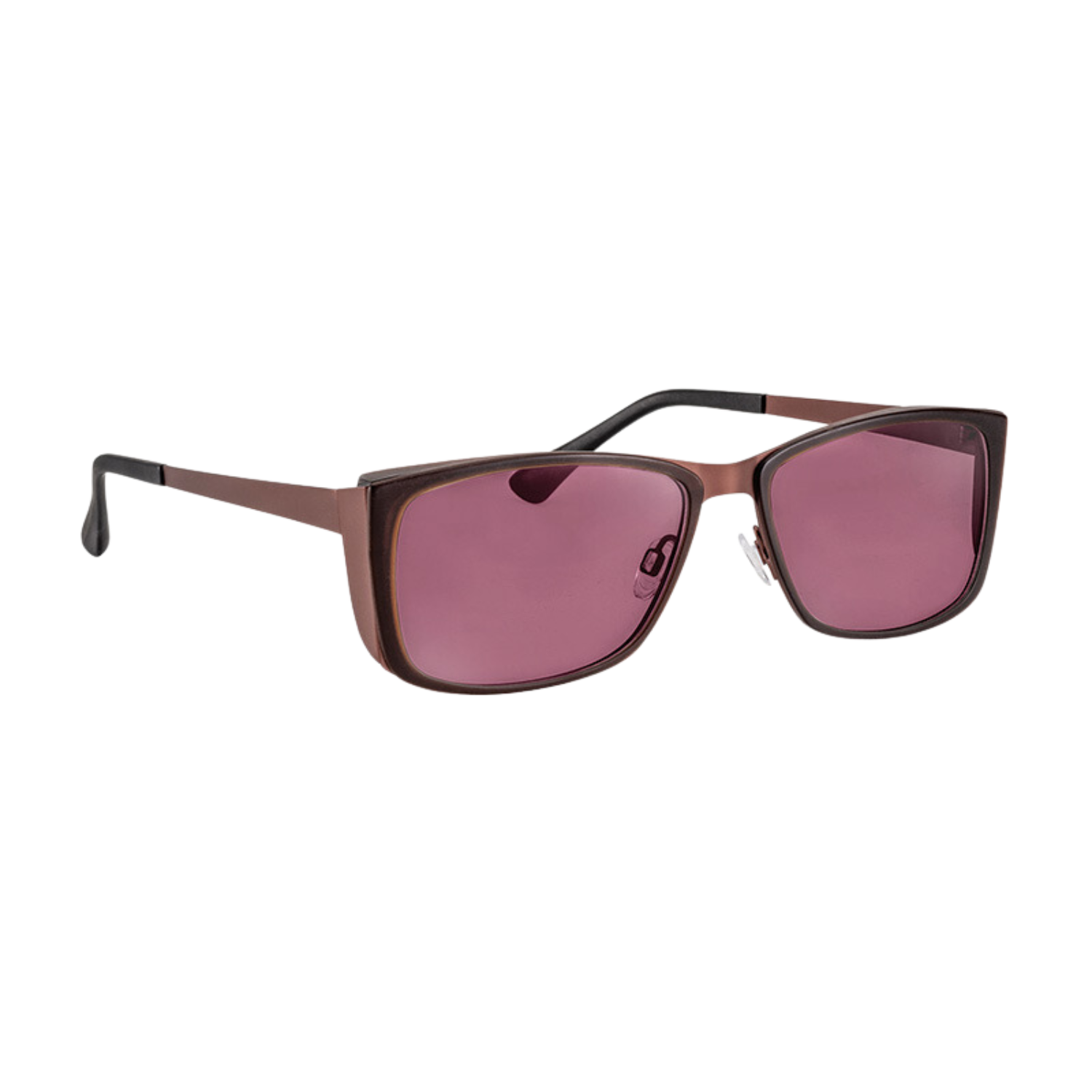 Image of the Acunis FL-41 Light Sensitivity Glasses with Brown Stainless Steel Frames and 75% light absorption.