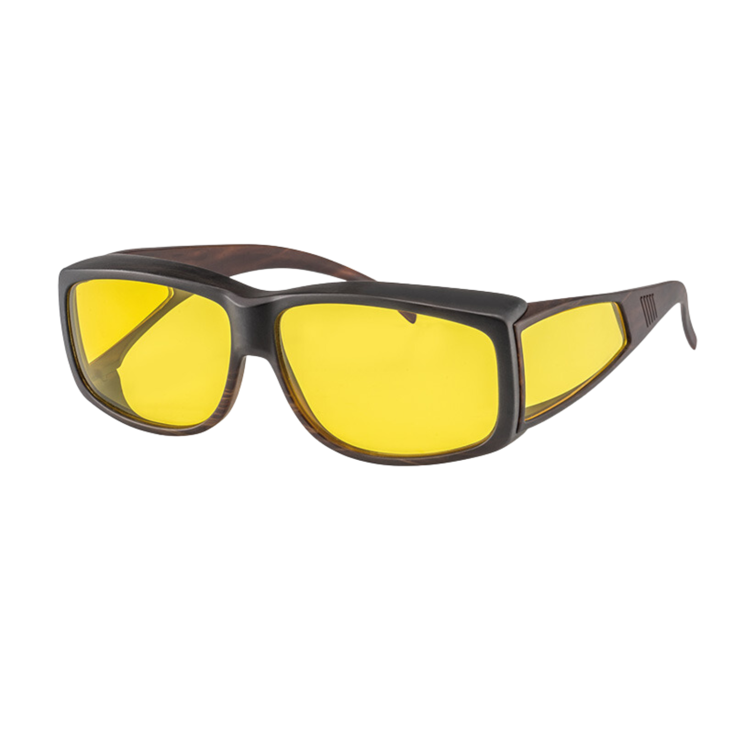 Image of the Asensys XL blue light blocking sunglasses with yellow tint from Eschenbach.
