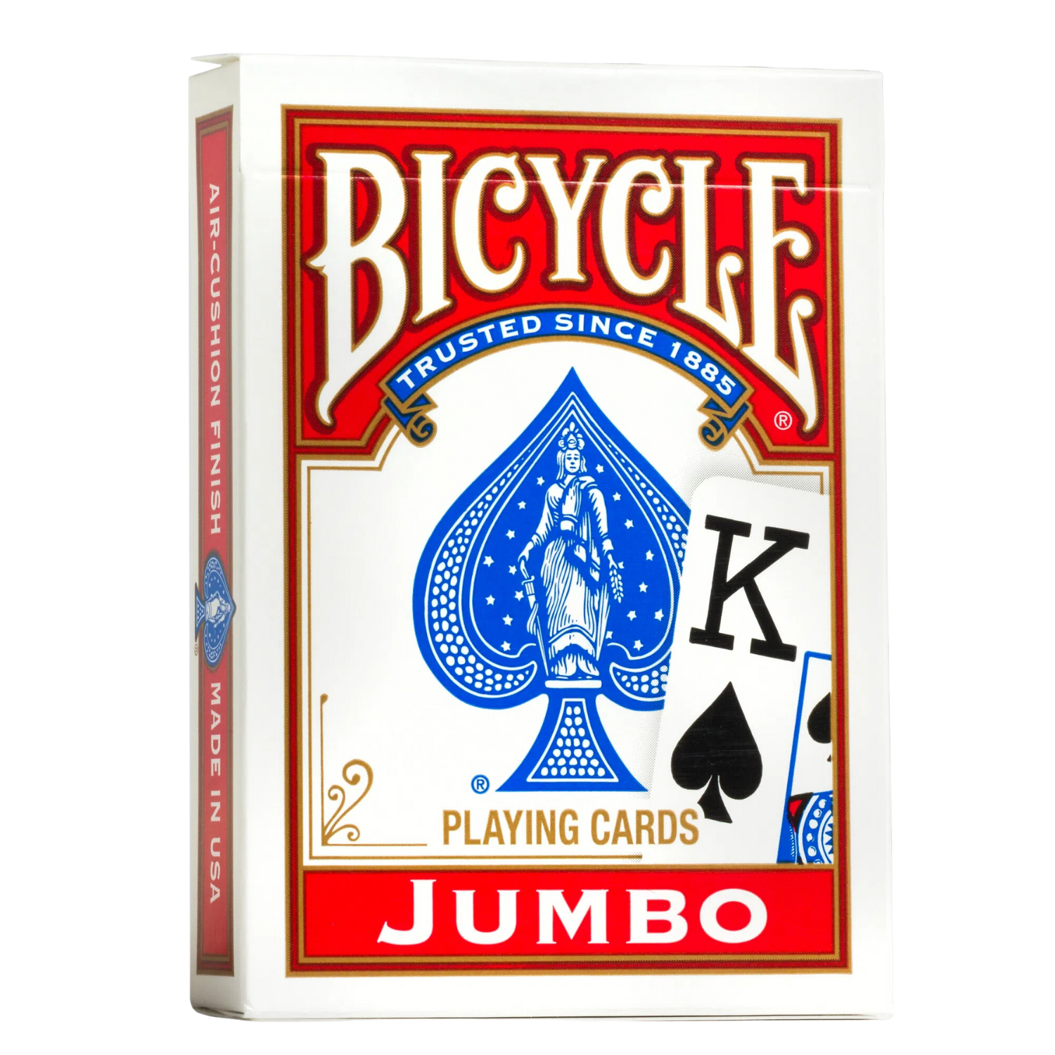 Image of a pack of Bicycle Jumbo large print poker index cards.