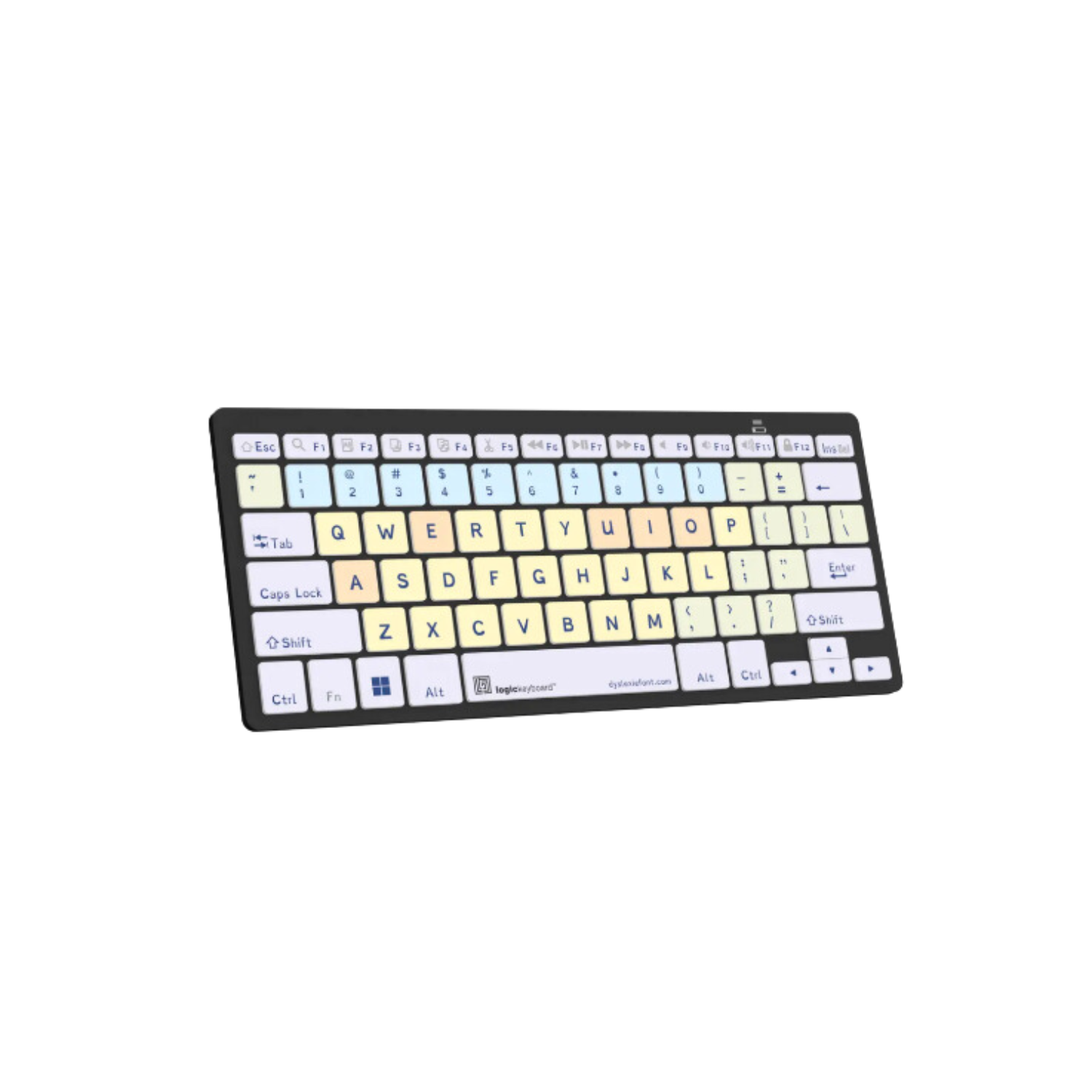 Image of the Dyslexie Mini Bluetooth PC dyslexia Keyboard from LogicKeyboard.