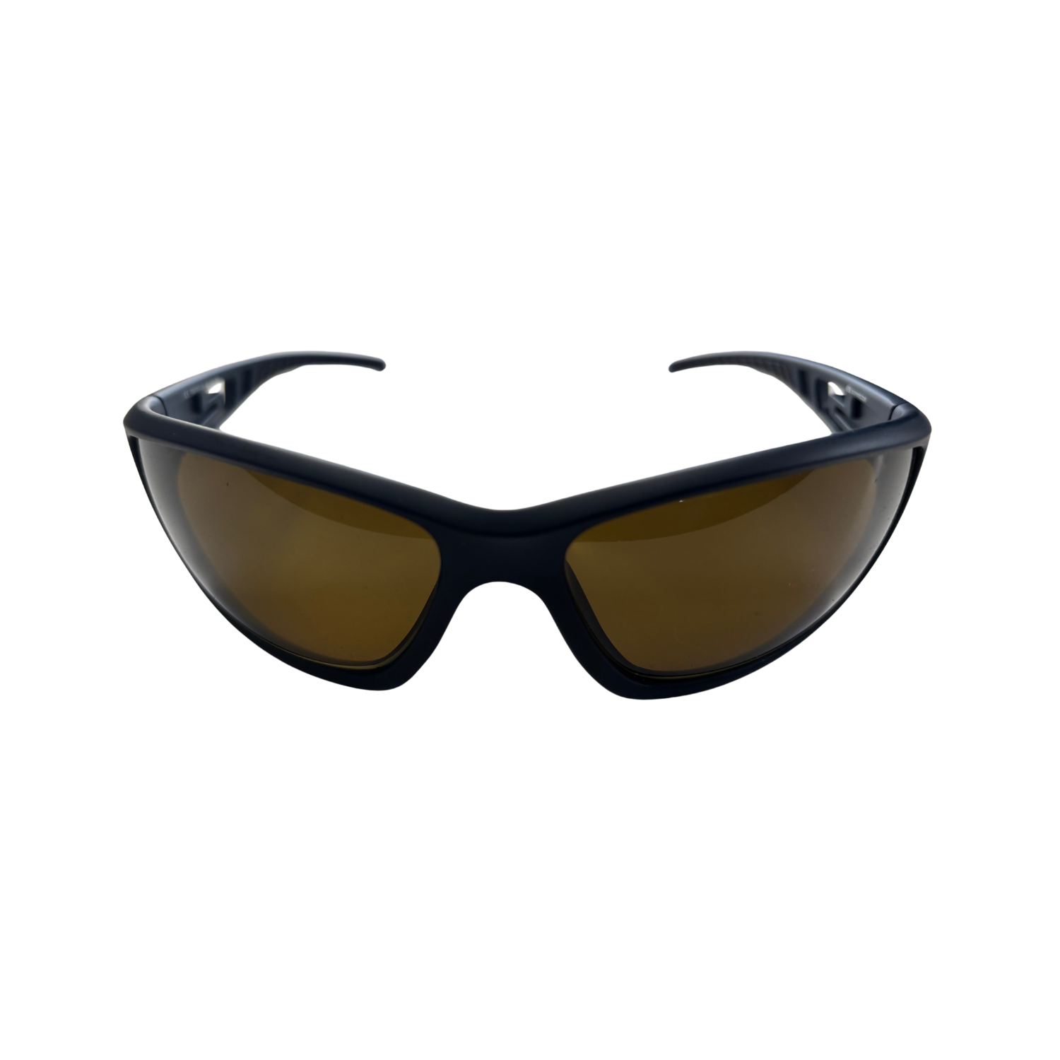 Front view of the FS4 sport frames with C500 Polarized dark brown lenses from Schweizer.