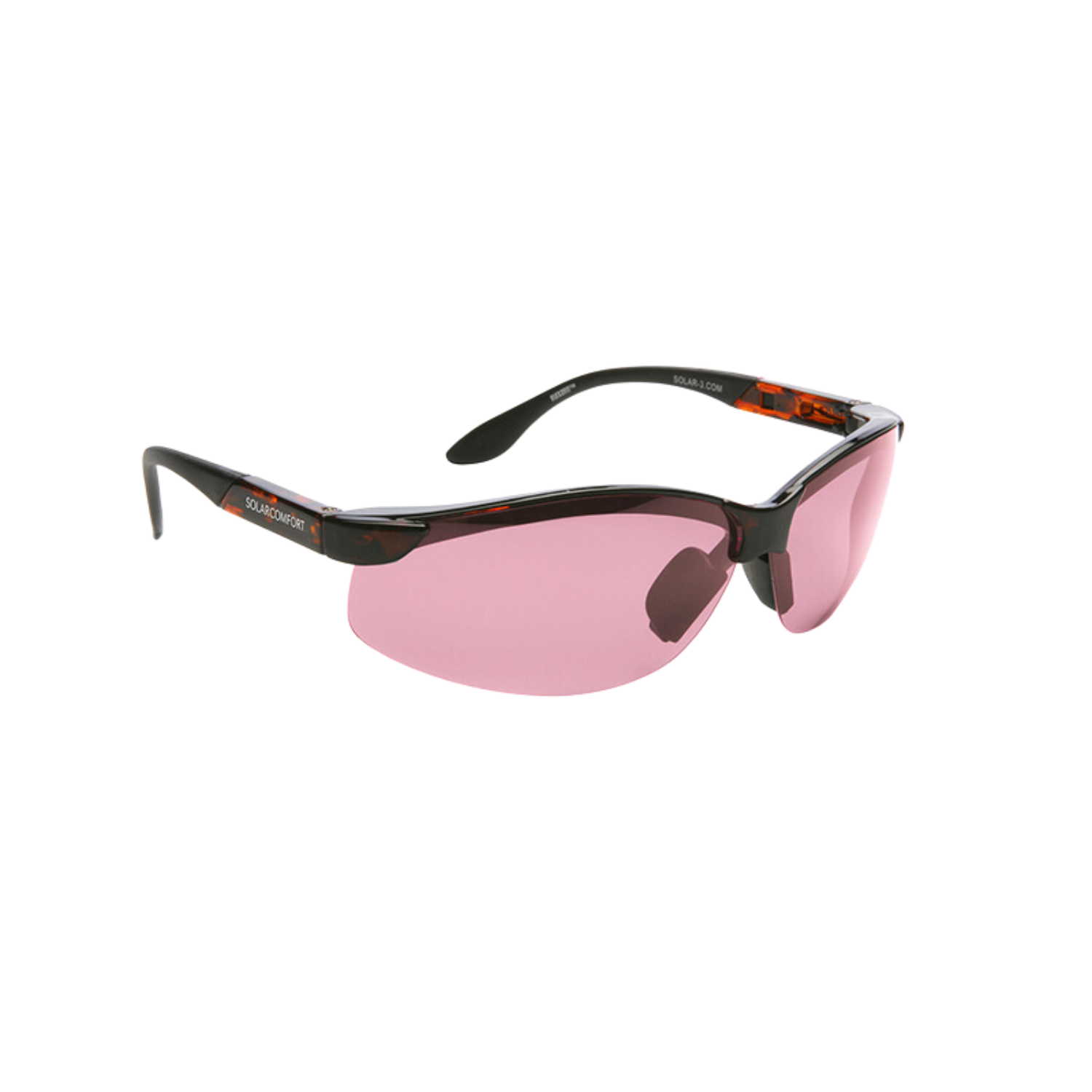 Image of the SolarComfort FL-41 light sensitivity glasses from Eschenbach with light rose tint filters.