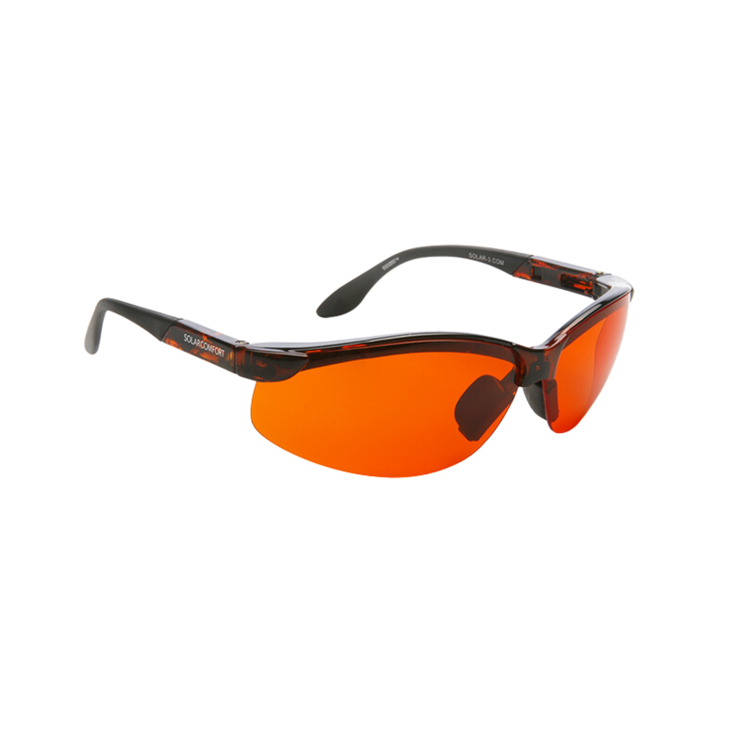 Image of the SolarComfort glare reduction sunglasses with orange tinted lenses from Eschenbach.