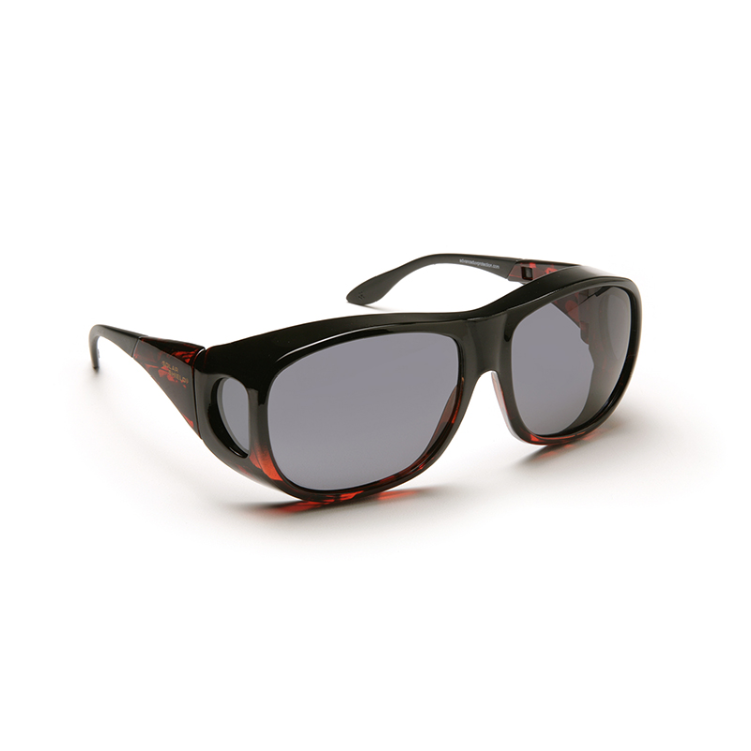 Image of the Eschenbach Solar Shield Polarized Fit-Over Sunglasses with gray tint.