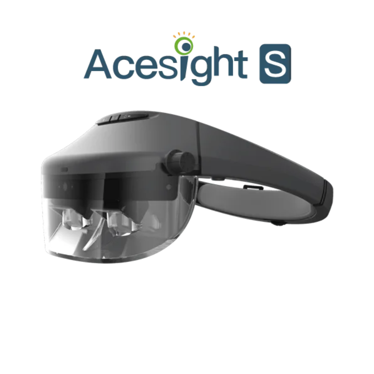 Image of side view of the Acesight S augmented reality glasses from Zoomax USA