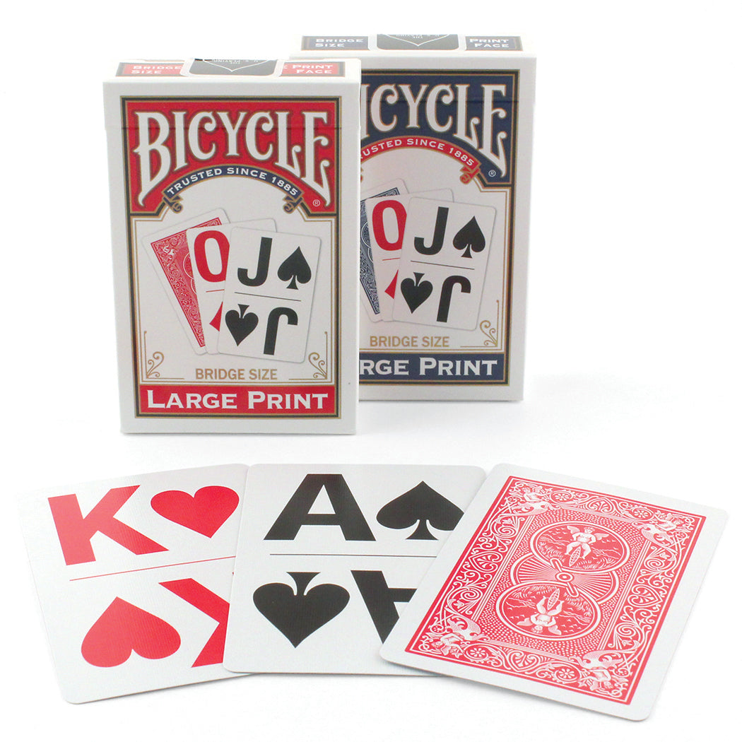 Image of two Packs of Bicycle Bridge Size Large Print Playing Cards