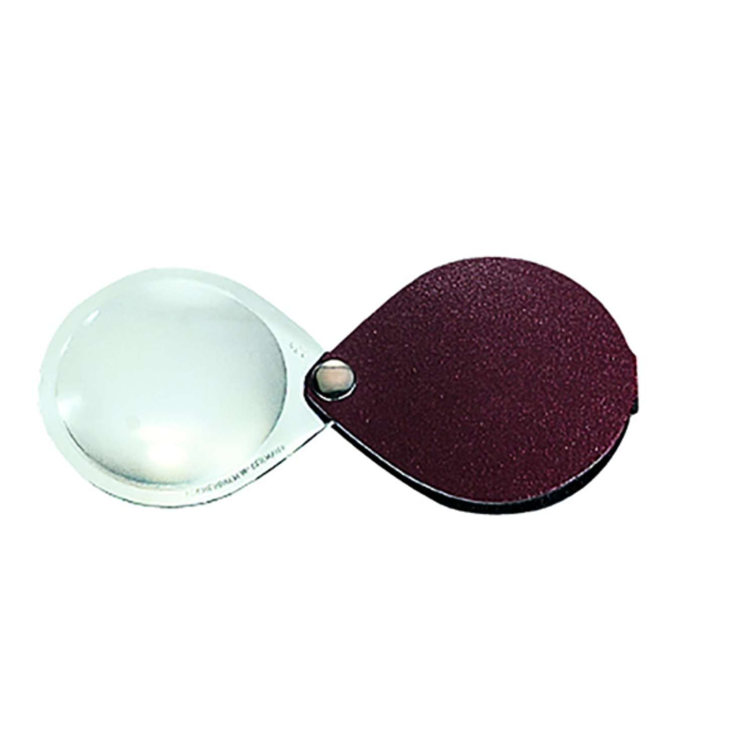 Image of a red classic round folding pocket magnifier from Eschenbach Optik
